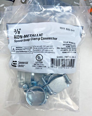 Lot Of 10 Bags, 3/8″ Speed-Snap Non-Metallic Snap-In Clamp Connector (5-Pack)