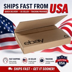 eBay-Branded Boxes With Black Color Logo – Comic Book Mailer – 10.75×7.5×1