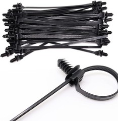 Benliu 50 Pcs Cable Zip Tie, 8.3X0.2 Inch Heavy Duty Nylon Push Mount Self Locki