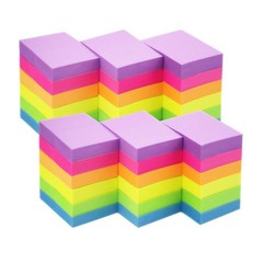 Sticky Notes 1.5 x 2 Inch 36 Pads Bulk 100 Sheets 6 Bright Neon Colors