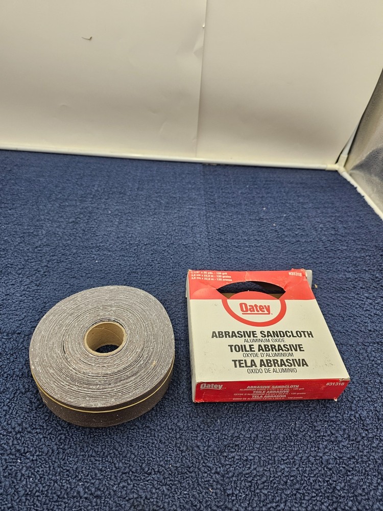 OATEY 31318 120 Grit Abrasive Sand Cloth 1-1/2” x 25 YDS