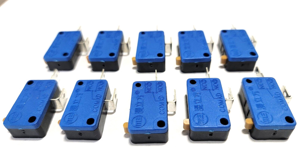 10 brand new micro switch single pin normally open 120 / 240 volt 16 amp