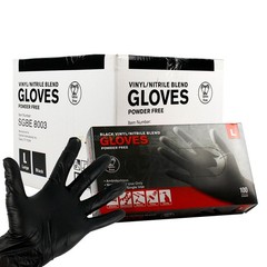 10 Pack Large Vinyl And Nitrile Gloves 1,000 In A Case Powder And Latex Free
