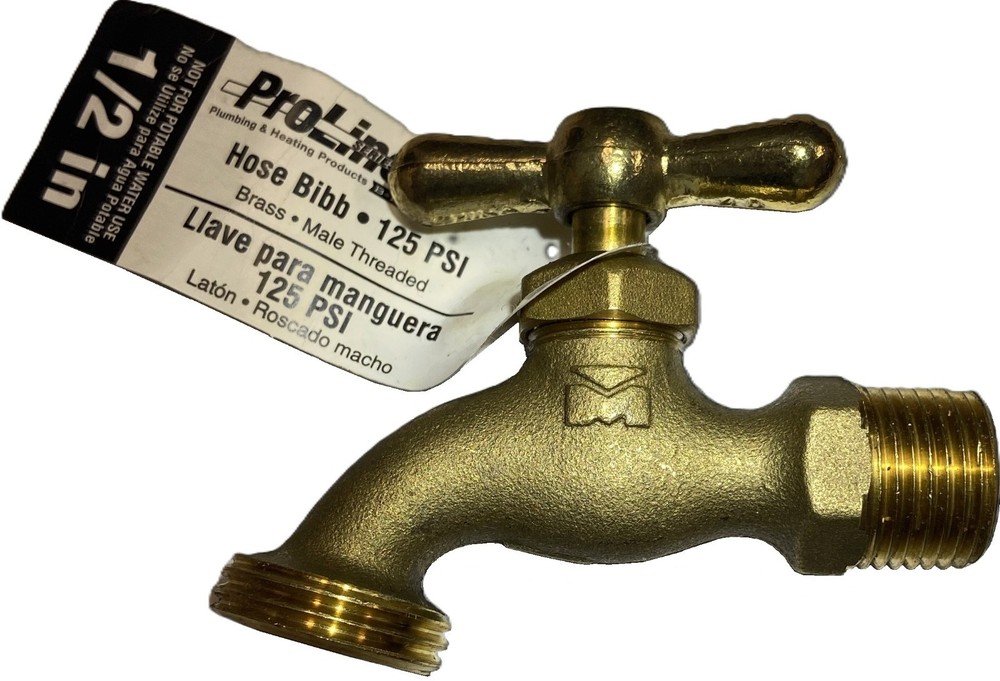 1/2 In. MIP X 3/4 In. MHT Brass Hose Bibb Valve