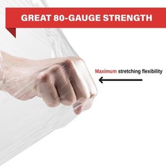 18 Inch Heavy Duty Stretch Wrap 1100sqft 80 Gauge Clear Pallet Shrink Film