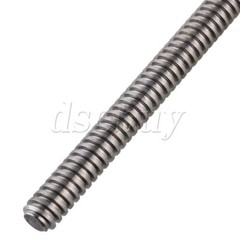 L500mm Stainless Steel Lead Screw and Connector 2mm Lead for Machine Tool
