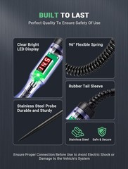 Automotive Test Light with 3-48V LED Digital Display, Automotive Circuit Tester