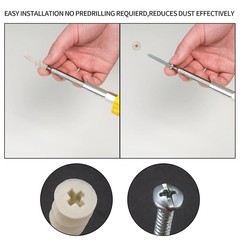 104 Pcs Wall Sheetrock Anchors And Screws Drywall Drilling Hanging And Mounting