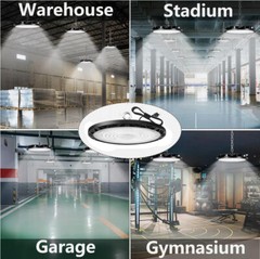 6Pcs 100W UFO Led High Bay Light Industrial Commercial Factory Warehouse 90-277V