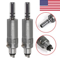 2 Dental Slow Low Speed E-type Air Motor Micromotor 4 Hole connection Handpiece