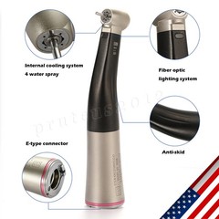 Dental 1:5 Increasing Handpiece Contra Angle LED Fiber Optic /Cartridge Rotor US