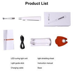Dental Cordless LED Light Cure Lamp Metal Head 1S LED Curing Light 360° 4 Modes