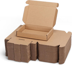 6X4X1 Inches Small Shipping Boxes Set of 50 – Brown Mailer Corrugated Cardboard