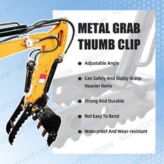 TYPHON Hydraulic Thumb Clip For 0.8Ton-2Ton Mini Excavators Attachments 3-Holes
