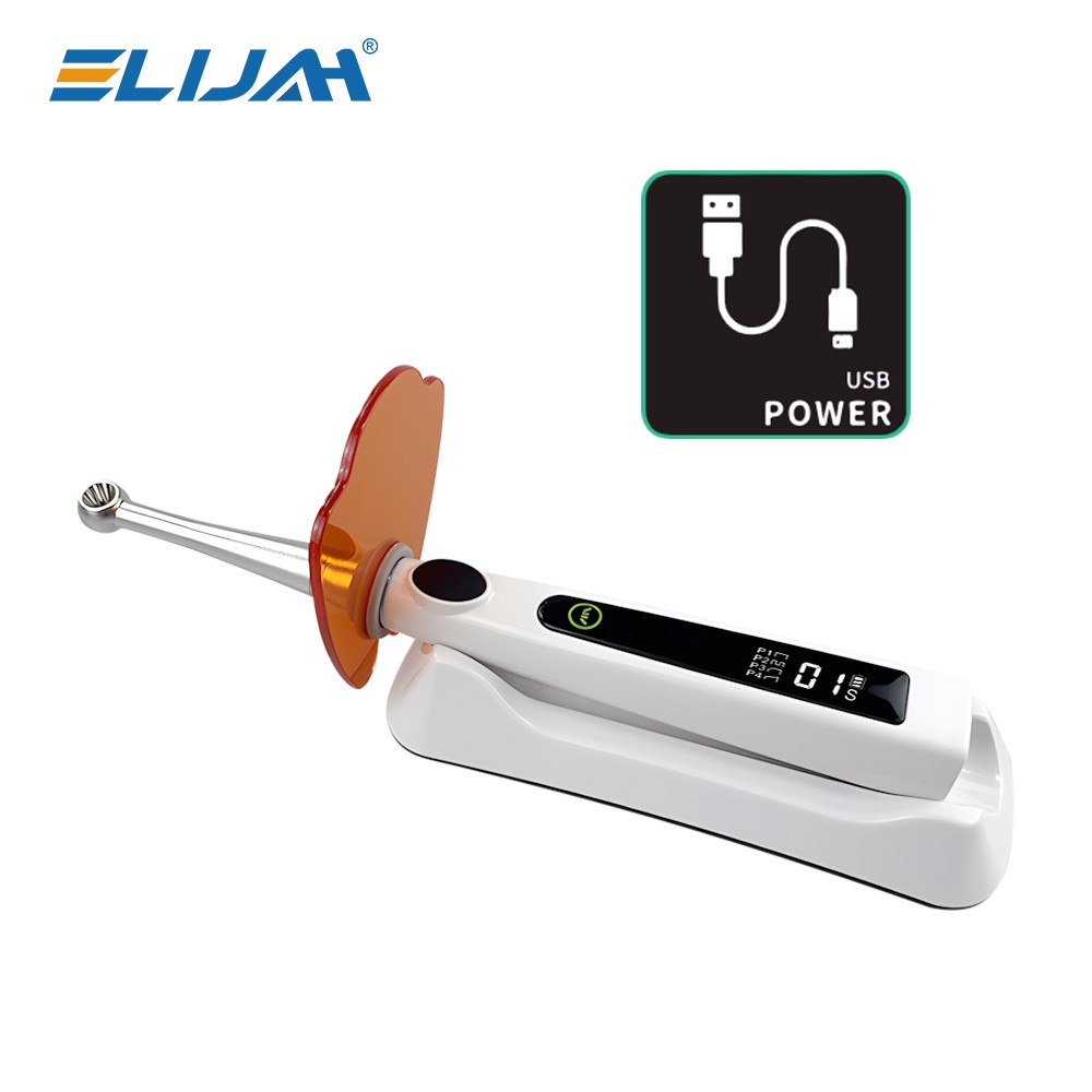 Dental Cordless LED Light Cure Lamp Metal Head 1S LED Curing Light 360° 4 Modes