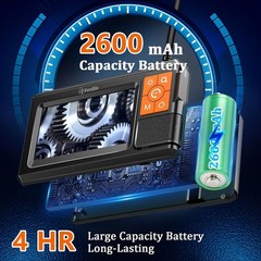 1080P Endoscope Camera with Lights Dual Lens Borescope 32.8FT Cable 4.3″ Screen