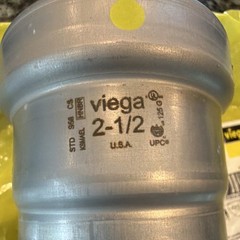 Viega MegaPressG 2-1/2 in Straight Coupling Carbon Steel Smart Connect 28770