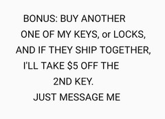 Lefebure # 705 Guard Key – Safe Deposit Box for 7700 series – Includes FREE S&H