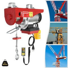 850W Electric Hoist 880 lbsCrane Winch Wired Remote Control Electric Lift
