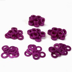 M3 x Thickness 0.25-3mm CNC Aluminum Flat Washers Gaskets For Screws Tool Kits