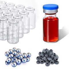 1000PCS 2/3/5/10/20ml Glass Vials Headspace Vials Lab Vials w/ Caps Sample vials