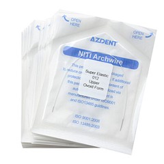 AZDENT Dental Ortho Niti Round Arch Wires Ovoid Form White Color Coated Form