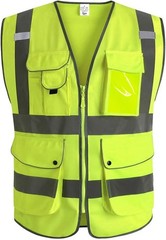 9 Pocket High Visibility Reflective Safety Vest for Men & Women – ANSI/ISEA C…