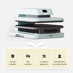 HTVRONT 15″x15″ Auto T-Shirt Heat Press Machine Digital Transfer Sublimation Hat