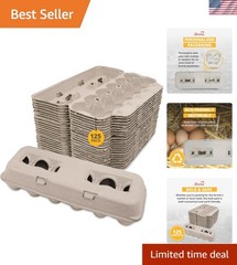 Large Blank Egg Cartons, Bulk Pack for Large Eggs, Perfect for Custom Brandin…