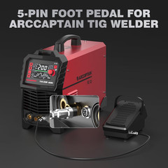 TIG Welding Foot Pedal, 5-Pin Remote Amp Control, Wider Contact Area & Strap Des