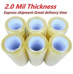 36 Rolls Clear Packing Packaging Carton Sealing Tape 2.0 Mil Thick 2×110 Yards