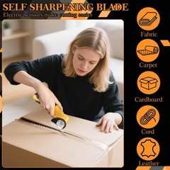 Cordless Scissors, 4V 2000mAh Portable Cordless Rotary Scissors -with Blades,…