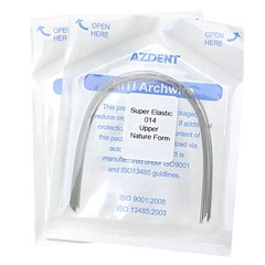 dental Orthodo super elástico niti redondear alambre ovoide/naturaleza/cuadrado
