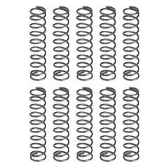 20Pcs Compression Spring 2mm OD 0.3mm Wire Size 10mm Free Length Silver Tone]