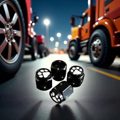 Paw Tire Valve Stem Caps Cover, 4 Pcs Metal Black Air Valve Color: Cat/Dog Paw
