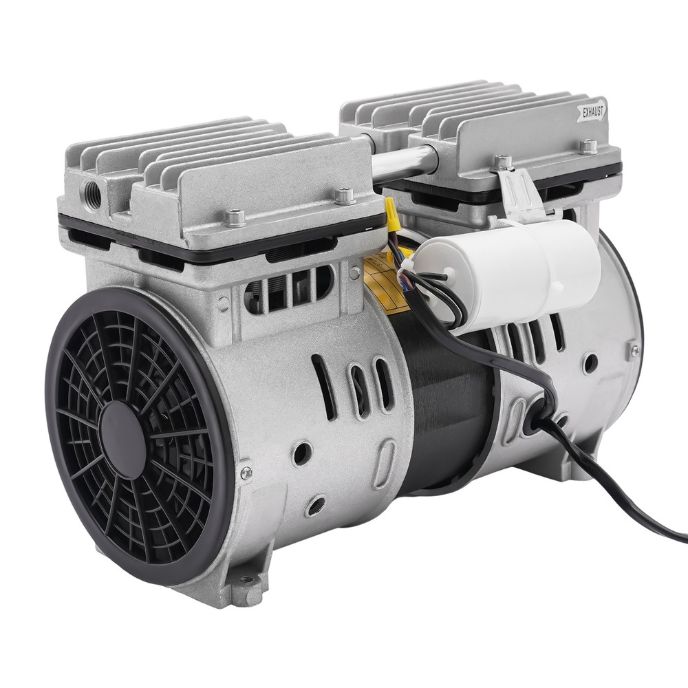 370W 110V Oilless Vacuum Pump Industrial Oil-Free Piston Vacuum Pump with Filter