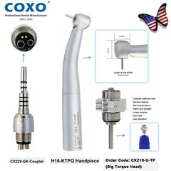 COXO Dental H16-KTPQ High Speed Handpiece Fiber Optic 6 LED for KAVO MULTIflex