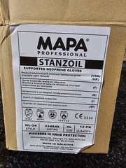 (QTY 12 PAIRS) MAPA 334949 NL-34 Style Stanzoil Neoprene Gloves Size X-Large