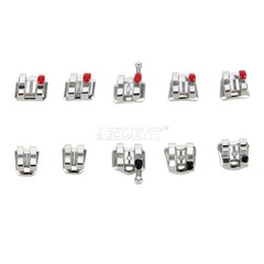 USA 50x AZDENT Dental Orthodontic Metal Brackets Braces Mini Roth.022 Hooks 3