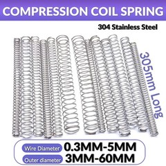 305mm Long Coil Springs / 304 Stainless Steel Pressure / Small Compression Sprin