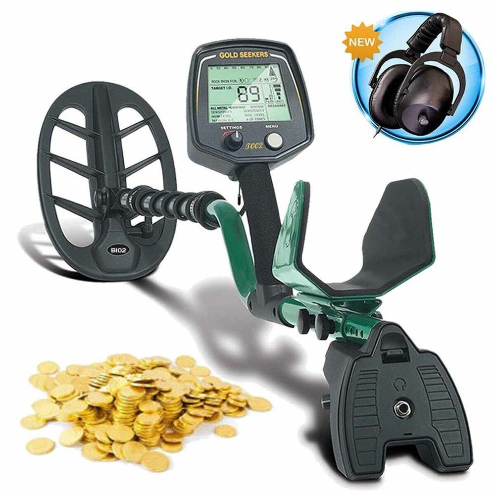 Detector de Metales Impermeable,Alta Precisión y Pinpoint 11″ bobinas