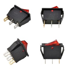 8pcs LED Rocker Toggle Switch SPST 3 Pin Mini Boat On Off Switch Set