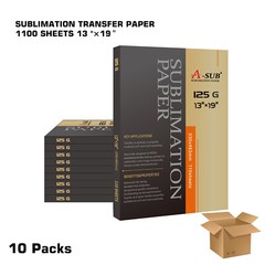 1100 Sheets Wholesale A-SUB Sublimation Paper 13×19 125g Heat Transfer Inkjet