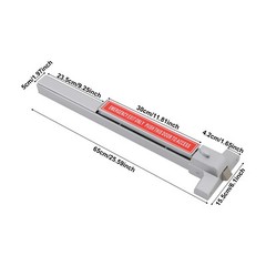 Door Push Bar Panic Exit Device with Lock Commercial Emergency Hardware Silver