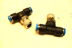 qty 2 – Festo QST-1/4-6 – 153108 Tee Fitting Push In 6mm Tube X 1/4″ npt