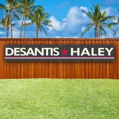 DESANTIS HALEY 2024 XXL Banner Advertising Vinyl Flag Sign Many Sizes ELECT