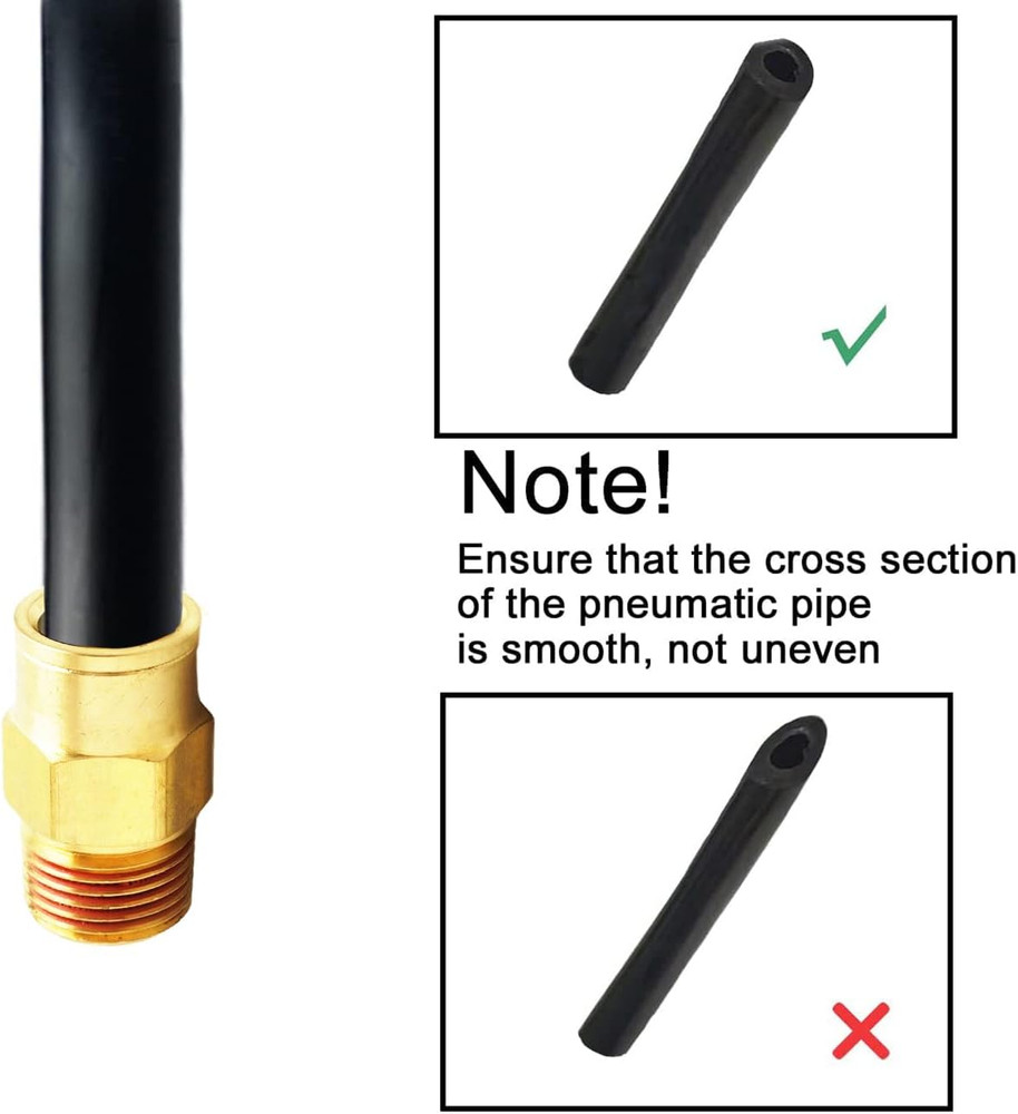 Push-To-Connect Pneumatic Fittings Set – 1/4″ Tube OD X 1/8″ NPT Male DOT Air…