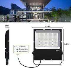 LED Flood Light 300W 42000LM Commercial Outdoor Security Floodlight AC 100-277V