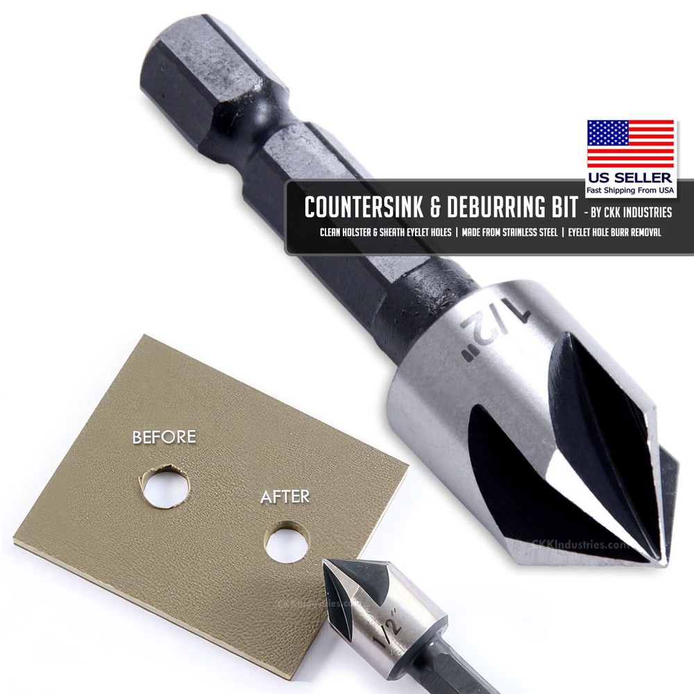 CKK Countersink & Deburring Bit – Clean Holster and Sheath Eyelet Holes