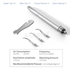 AZDENT Dental Ultrasonic Air Perio Scaler Handpiece Sonic Scaler 2 Hole/4Hole